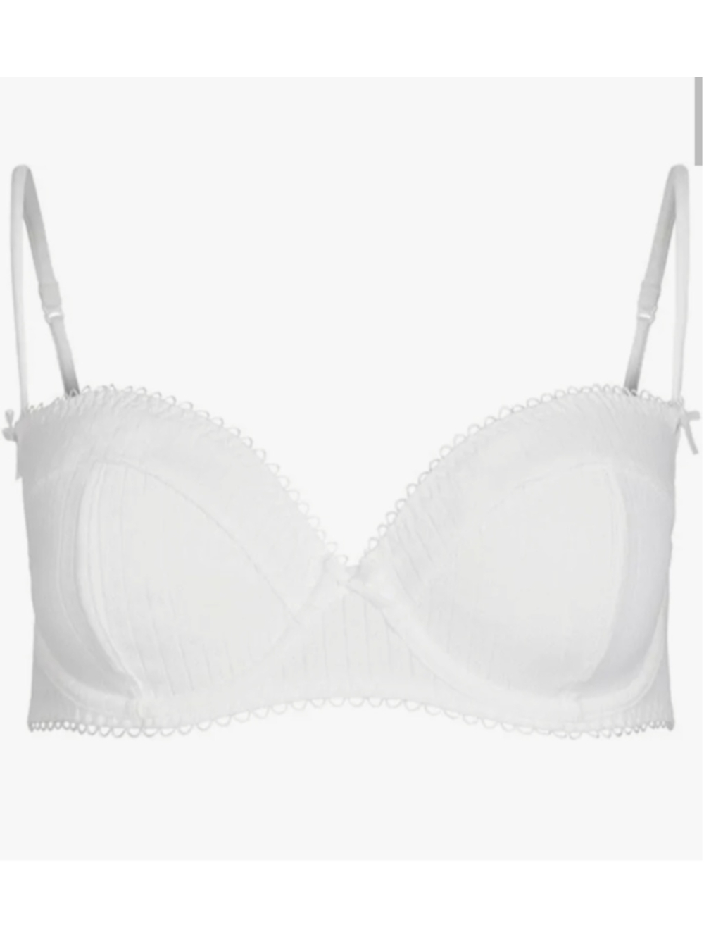 Skims pointelle cotton blend balconette bra size 40G - Picture 1 of 6